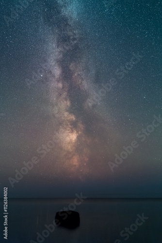 Milky Way over the sea in a very dark place