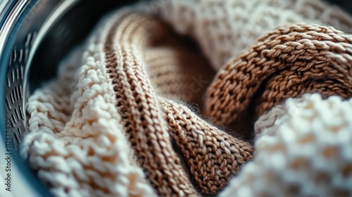 Knitwear in washing machine. (2)