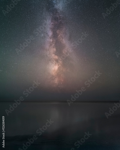 Milky Way over the sea in a very dark place