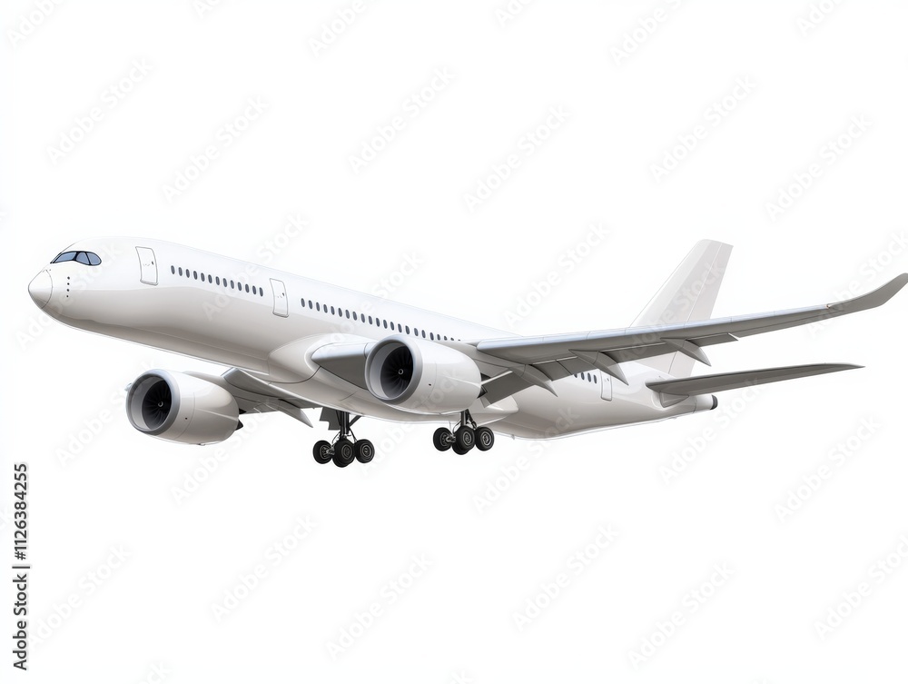 modern passenger airplane in flight modern passenger airplane in flight