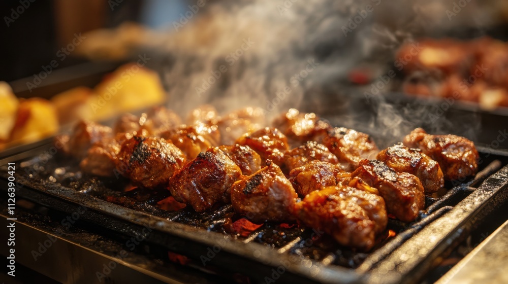 Korean food roasted and savory. Generative AI Korean food roasted and savory. Generative AI