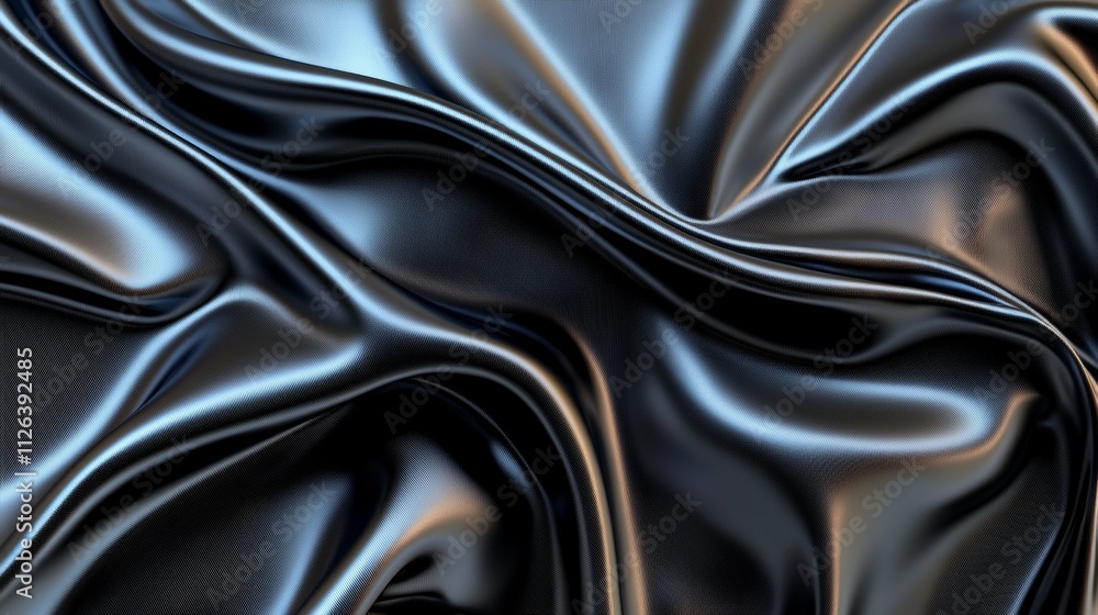 Obraz premium Elegant satin fabric folds textile studio close-up artistic view