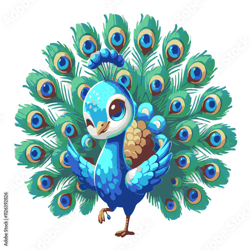  Cute peacock vector illustration and art work