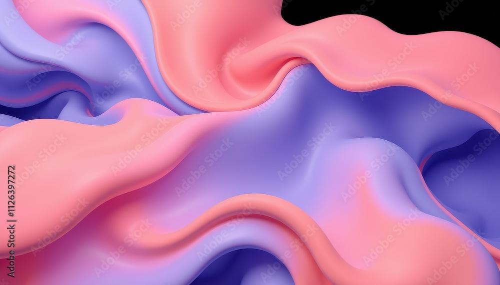 Abstract Pink and Purple Swirling Fluid Design Abstract Pink and Purple Swirling Fluid Design