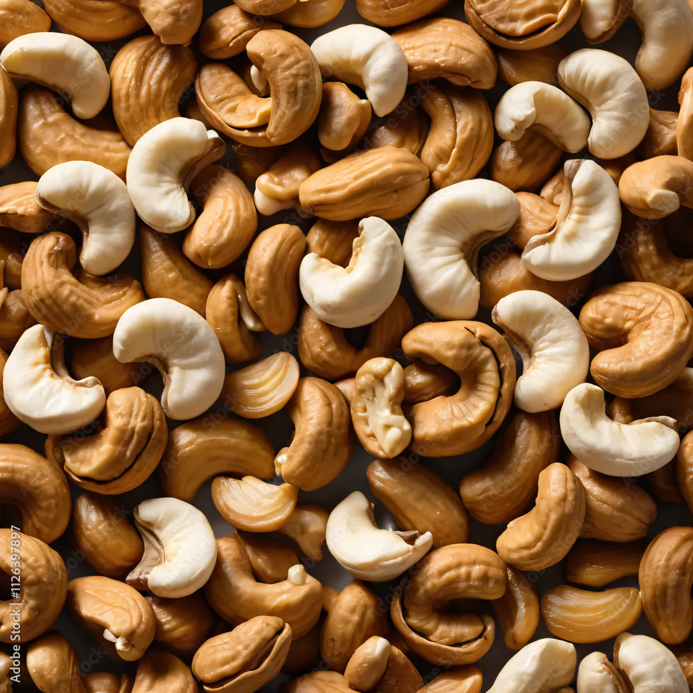 a photo of multiple cashew nuts a photo of multiple cashew nuts