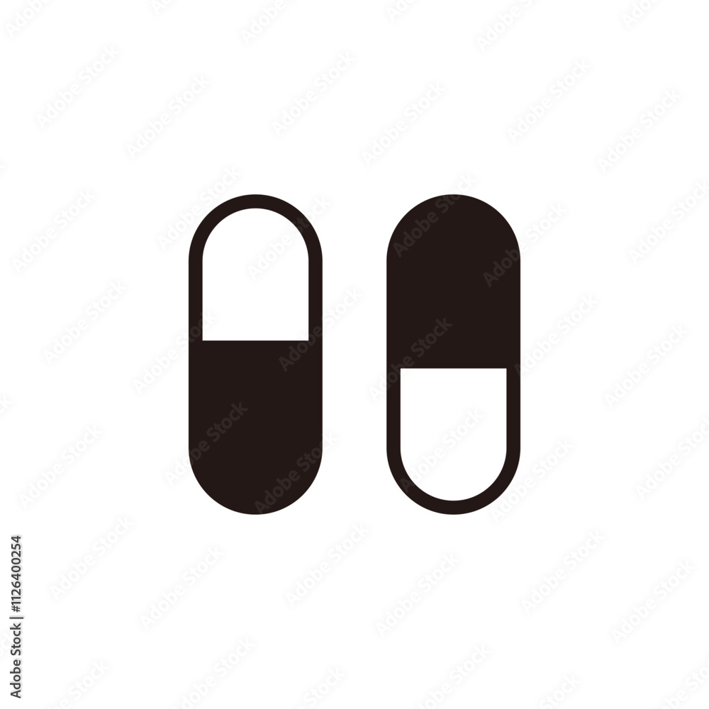 シンプルな薬のアイコン シンプルな薬のアイコン