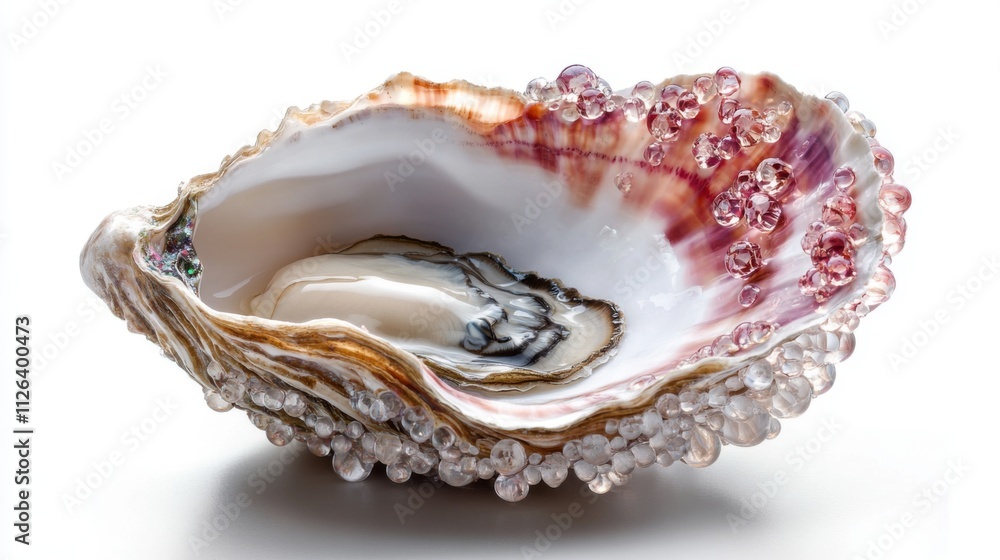 Oysters closeup. Generative AI Oysters closeup. Generative AI