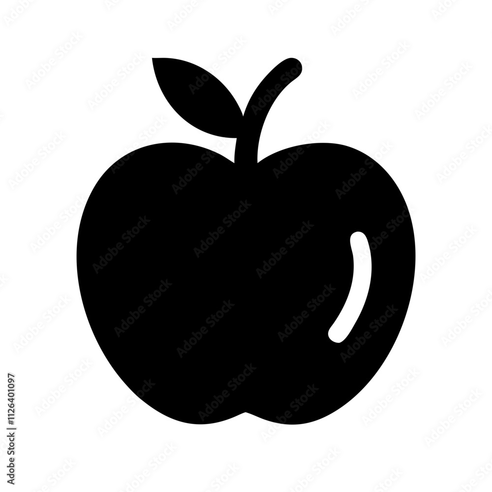 apple Fruit Vector silhouette design apple Fruit Vector silhouette design