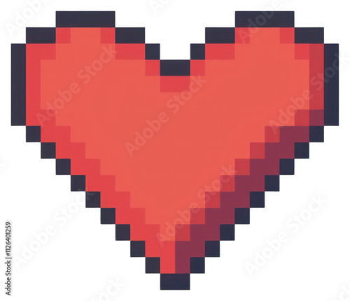 PNG Pixelated red heart icon