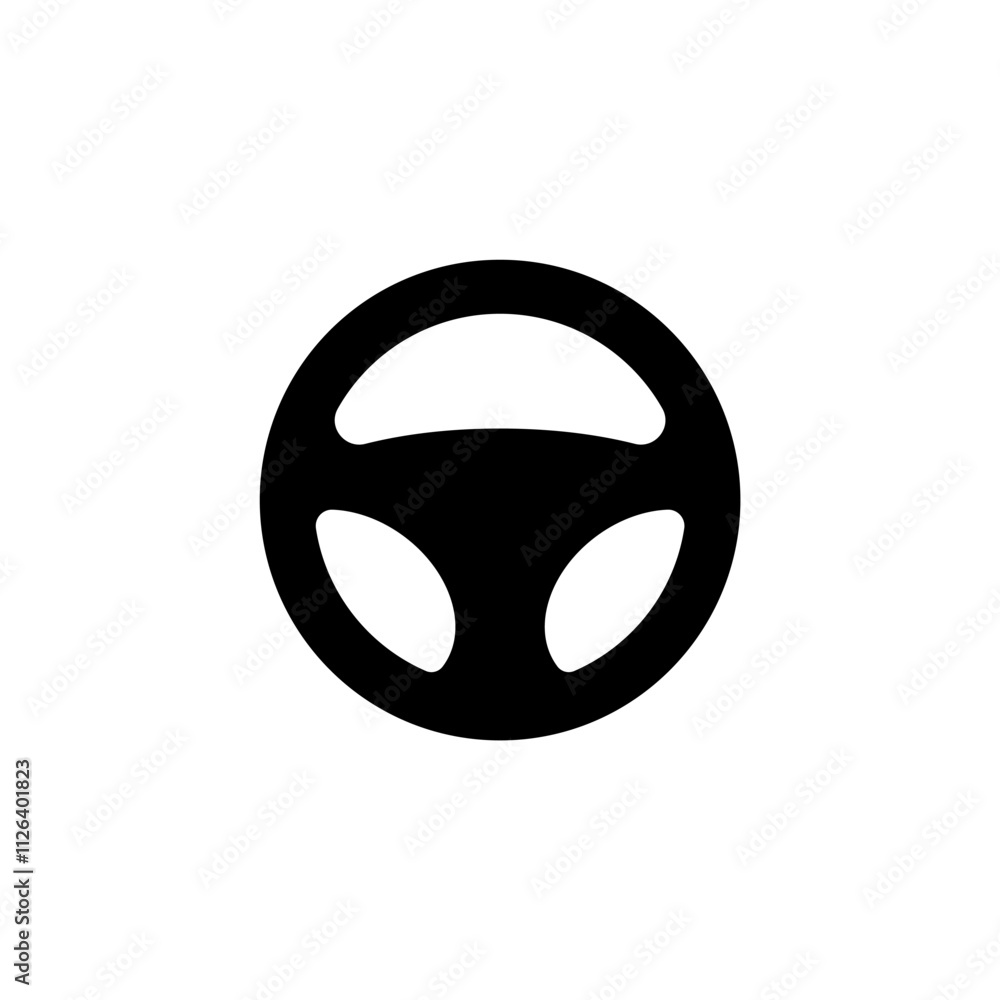 Steering wheel icon. Automobile steer wheel illustration on white background Steering wheel icon. Automobile steer wheel illustration on white background