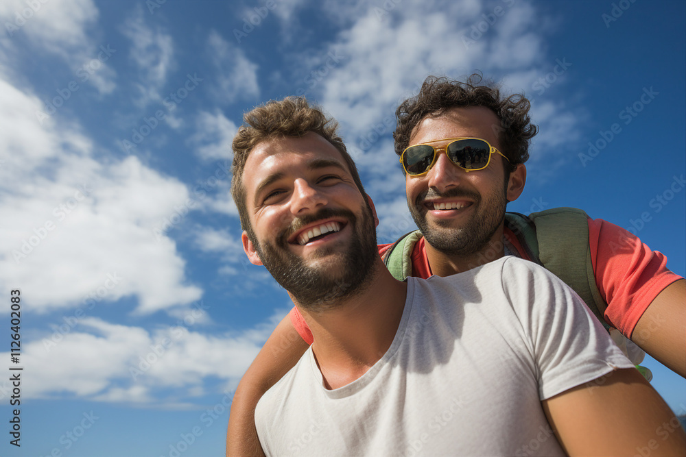 Generative AI picture with lgbt couples concept pride month theme image Generative AI picture with lgbt couples concept pride month theme image