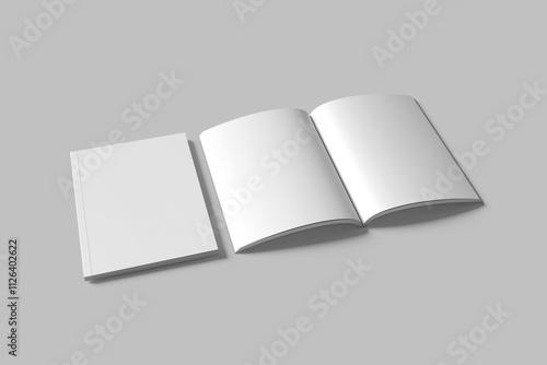 WHITE A4 MAGAZINE MOCKUP