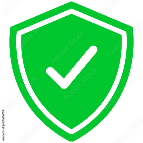 Set of security shield icon, security shield logotype with check mark. Shield check mark icon or security shield protection icon with tick symbol