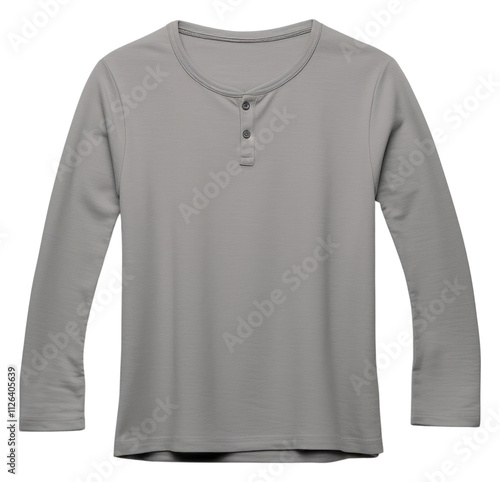 PNG Henley top t-shirt sleeve blouse. photo