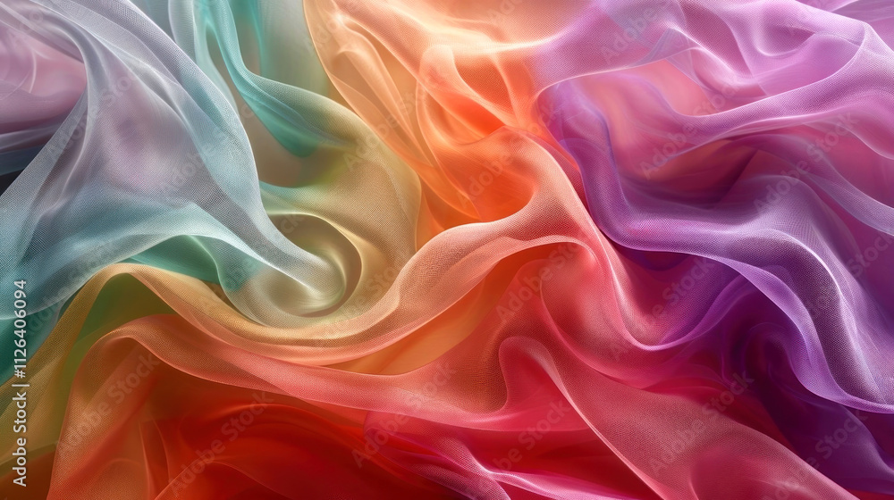A mesmerizing swirl of vibrant colors and silky textures, evoking a sense of movement and serenity, perfect for artistic inspiration. Generated AI A mesmerizing swirl of vibrant colors and silky textures, evoking a sense of movement and serenity, perfect for artistic inspiration. Generated AI