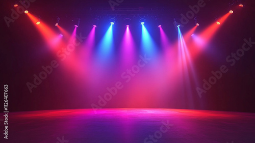 Theater stage light background with spotlight