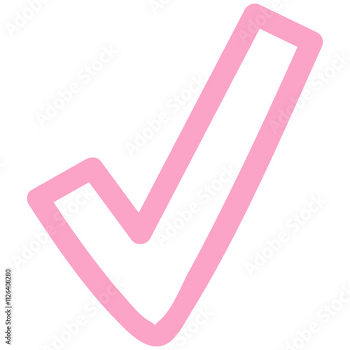 Check Mark icon color marker isolated on transparent background.