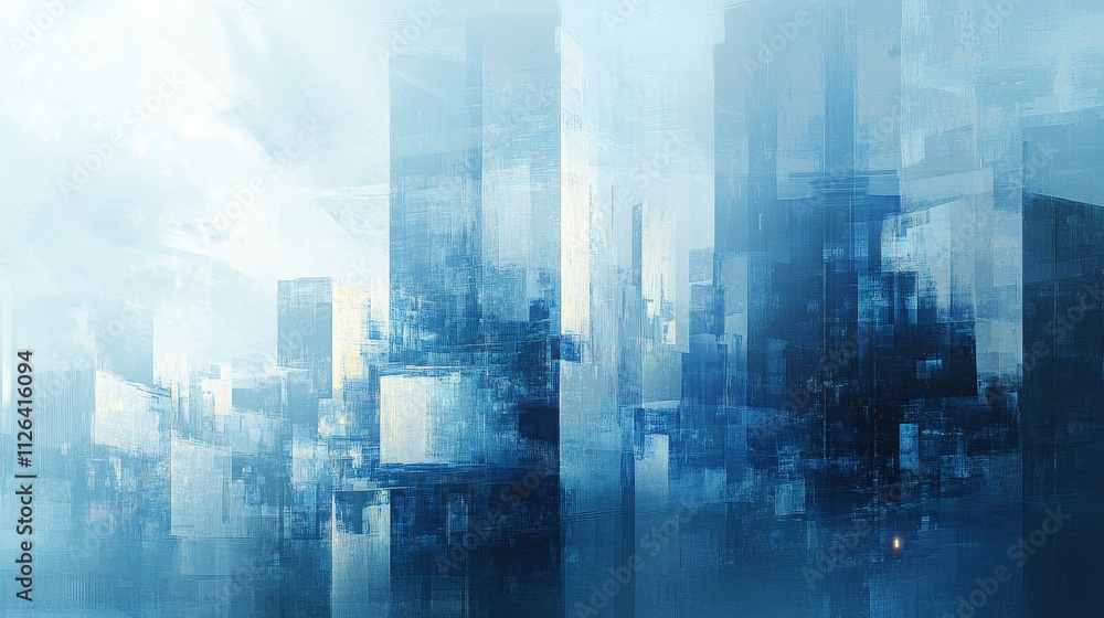 Abstract Cityscape Artwork, Modern Urban Art, Blue Toned City, Contemporary Wall Decor, Digital Abstract Painting Abstract Cityscape Artwork, Modern Urban Art, Blue Toned City, Contemporary Wall Decor, Digital Abstract Painting