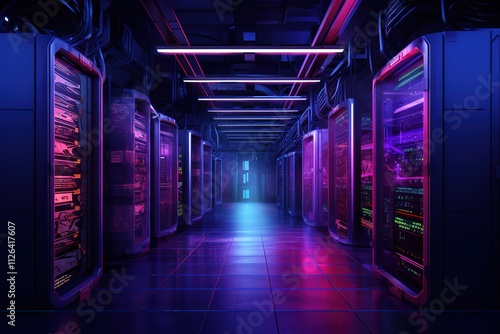 3D Virtual TV Studio News, 3d illustration
