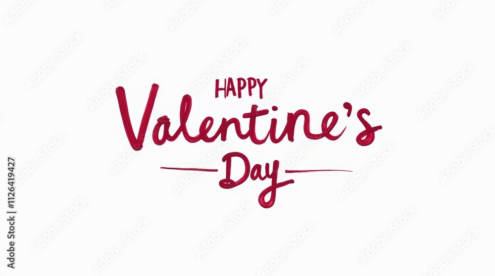 Fototapeta premium happy valentines day on a white background