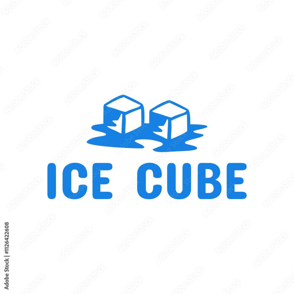 Ice cube logo design template. Ice cube logo design template.