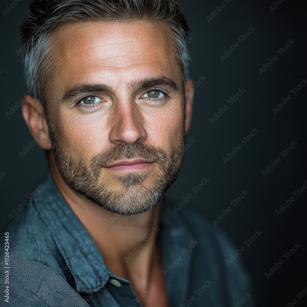 portrait of a confident man with a stylish look portrait of a confident man with a stylish look