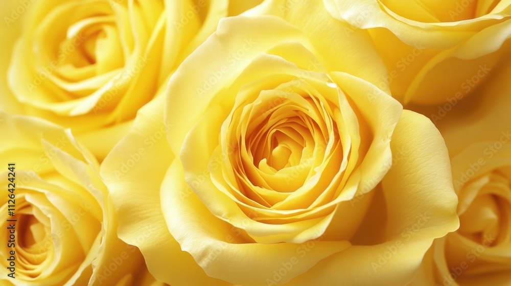 Yellow roses natural background. Generative AI Yellow roses natural background. Generative AI