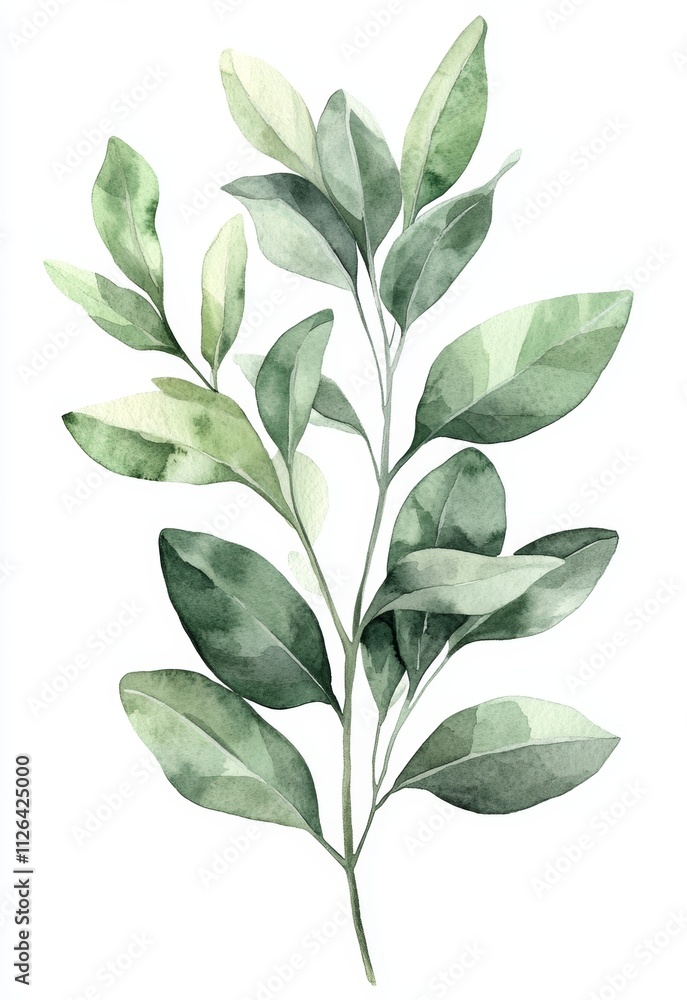 Watercolor Frame of Green Leaves on White Background with Pastel Colors, Perfect for Spring and Summer Designs Generative AI Watercolor Frame of Green Leaves on White Background with Pastel Colors, Perfect for Spring and Summer Designs Generative AI