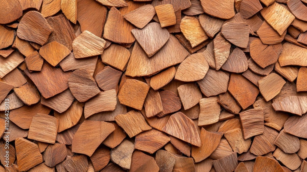 A photostock of finely chopped dried wood chips spread on a plain surface, symbolizing organic gardening and crafting themes. High Quality A photostock of finely chopped dried wood chips spread on a plain surface, symbolizing organic gardening and crafting themes. High Quality