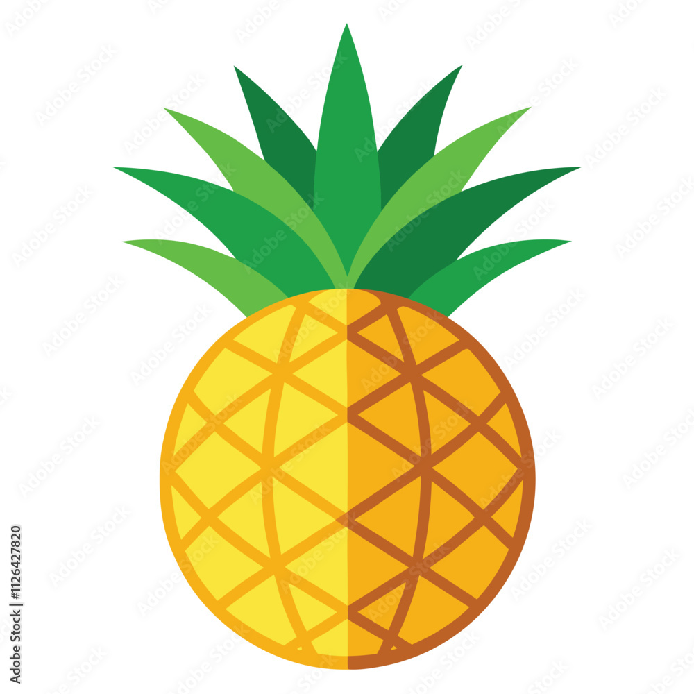 pineapple on a white background pineapple on a white background