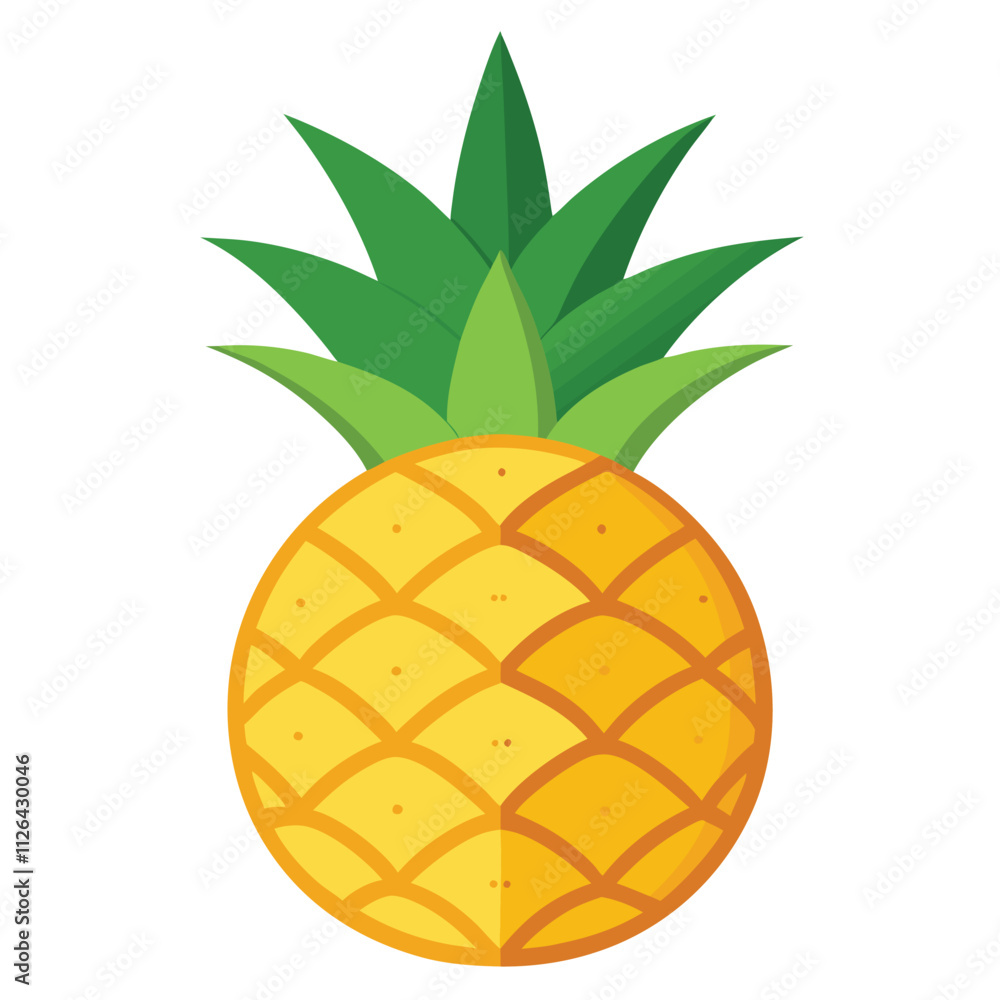 pineapple on a white background pineapple on a white background