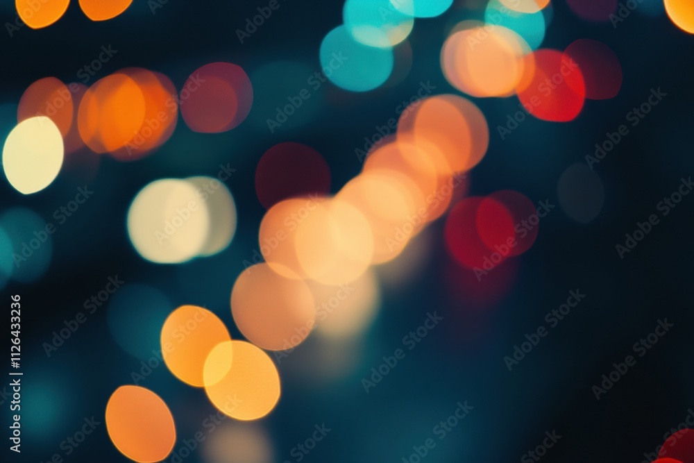 A blurry image of a city street with lights and cars A blurry image of a city street with lights and cars