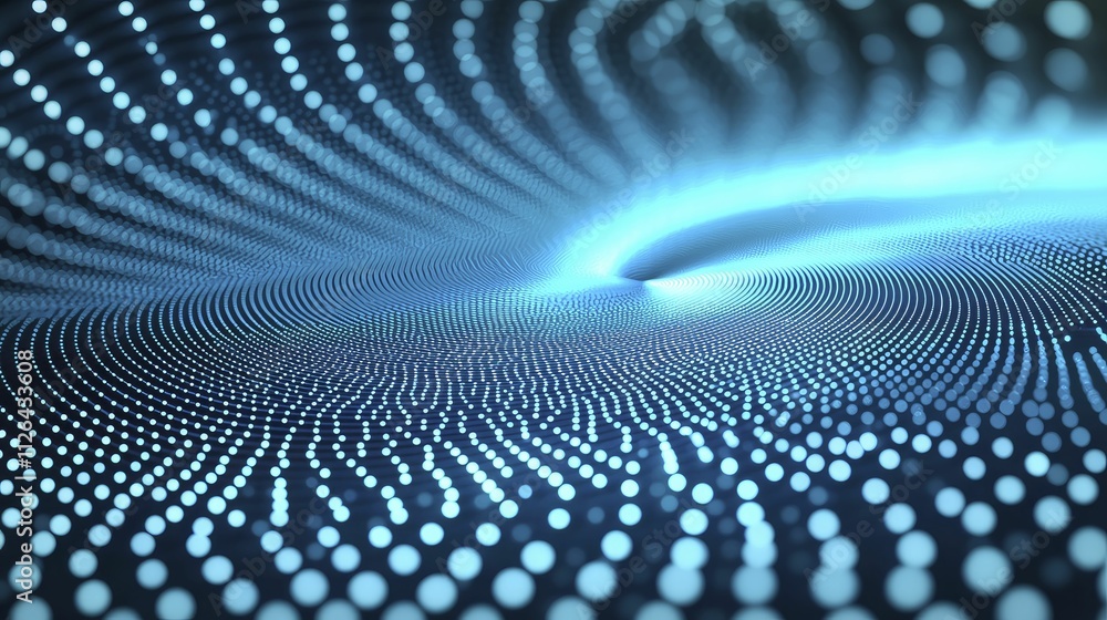Fractal patterns suggestive of concealed data points, striking blue backdrop, concept of data reliability and security. Fractal patterns suggestive of concealed data points, striking blue backdrop, concept of data reliability and security.