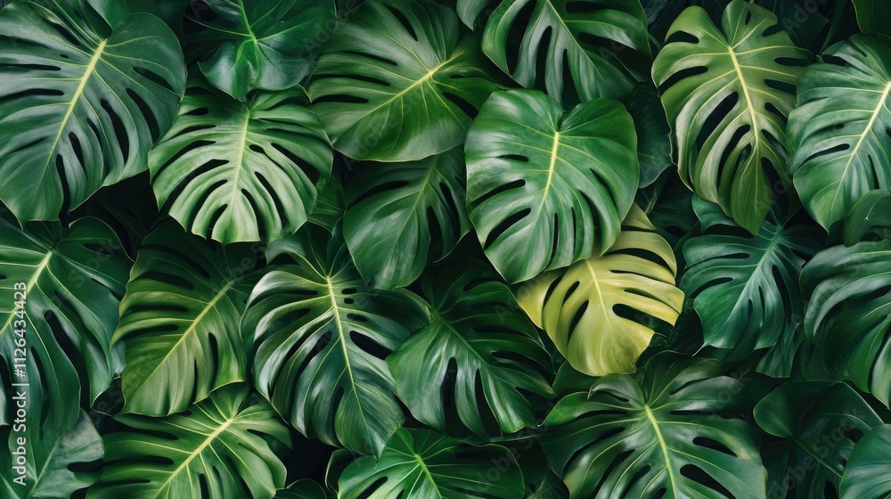 Lush green leaf texture background showcasing diverse tropical foliage patterns and vibrant shades of nature for design and decor purposes Lush green leaf texture background showcasing diverse tropical foliage patterns and vibrant shades of nature for design and decor purposes