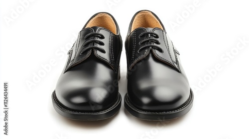 Wallpaper Mural Elegant black leather shoes for women on a white background showcasing modern style and classic design. Perfect for formal occasions and daily wear. Torontodigital.ca