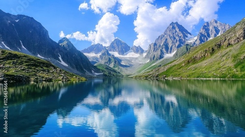 Majestic Mountain Lake Reflection: A Serene Landscape