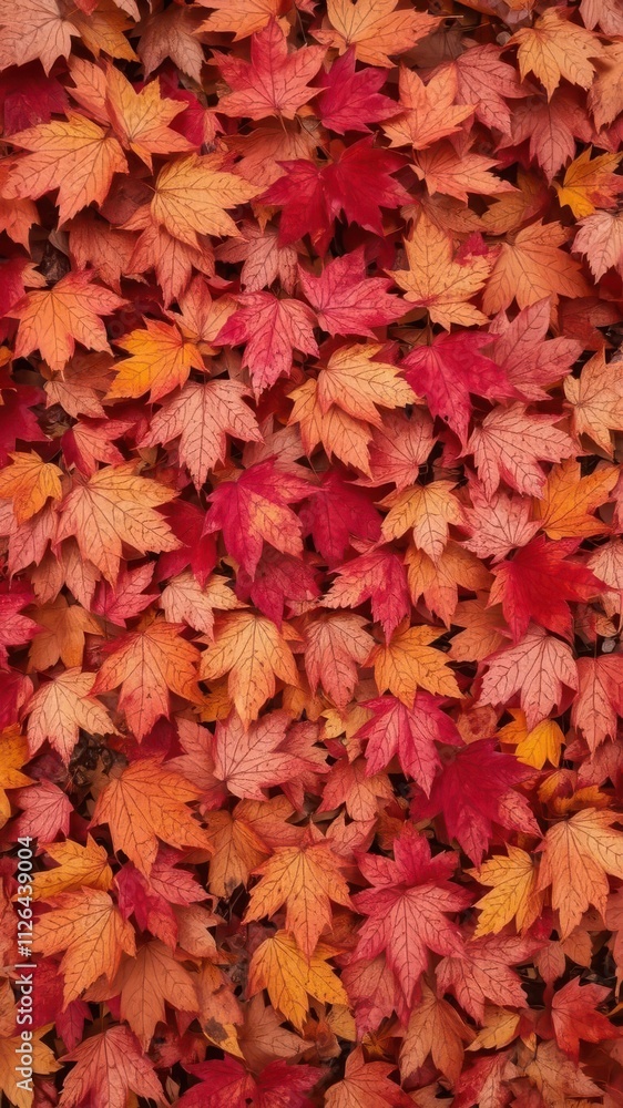 Autumn colored fall leaf texture overlay with red, orange, yellow leaves, yellow Autumn colored fall leaf texture overlay with red, orange, yellow leaves, yellow