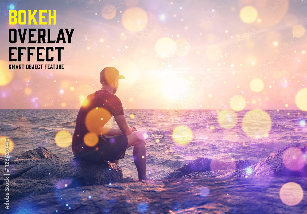 Bokeh Overlay Effect with Generative AI Stock Template | Adobe Stock