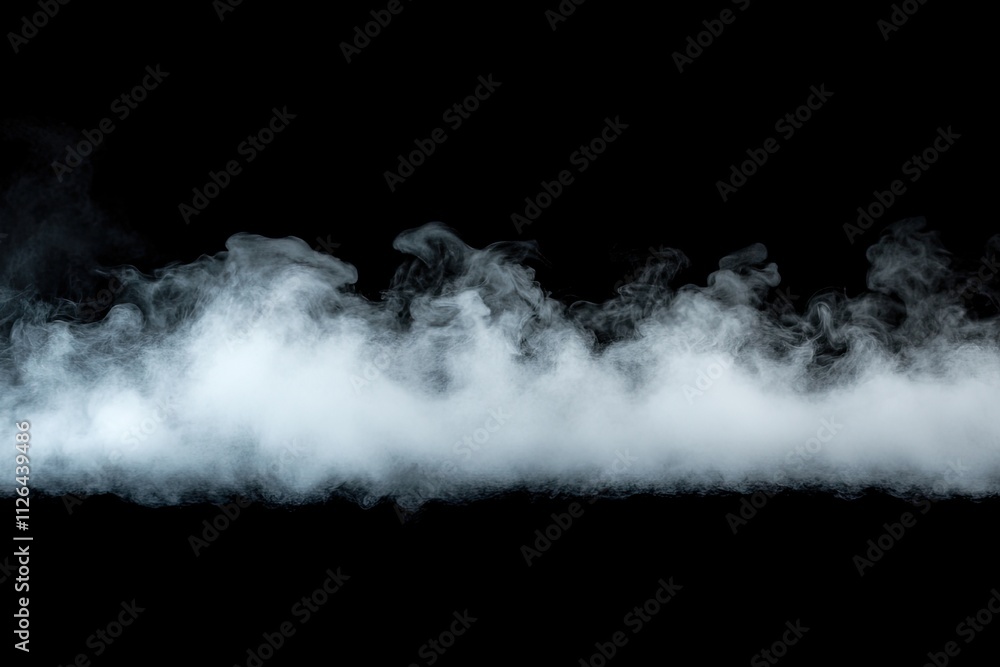 White smoke on black background. Fog texture White smoke on black background. Fog texture