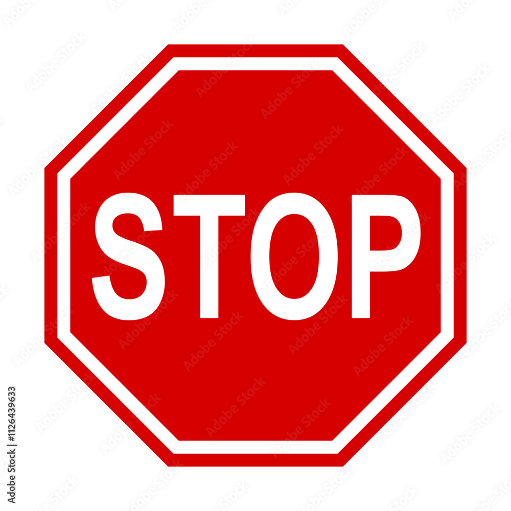 Vector Stop Sign Icon vector eps10. Vector illustration. Vector Stop Sign Icon vector eps10. Vector illustration.
