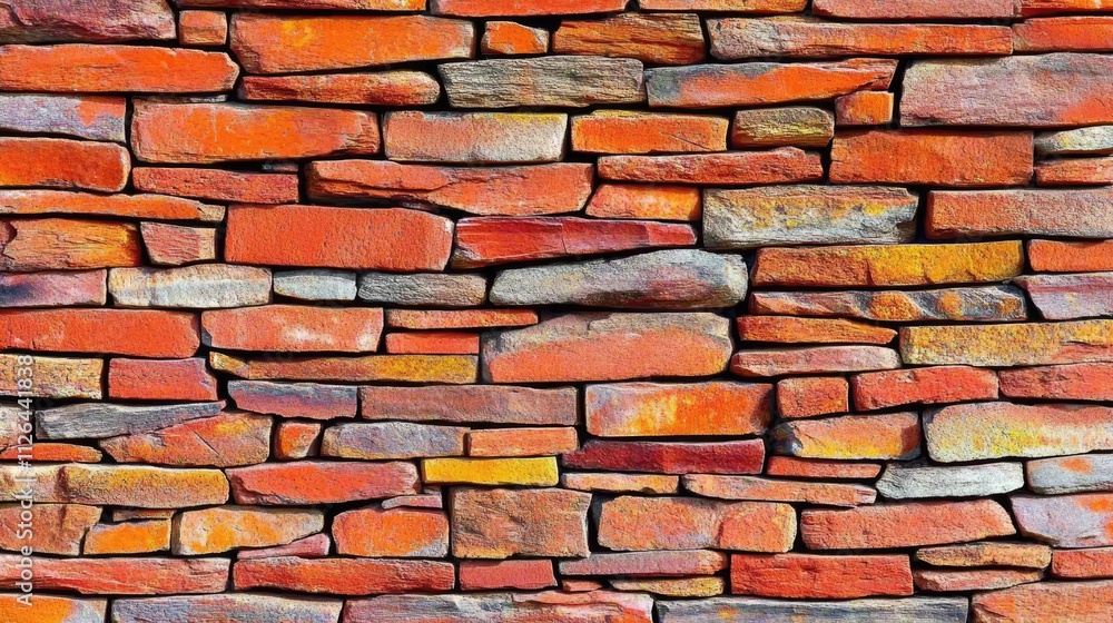 Weathered red brick wall with peeling plaster and rough textures, showcasing layers of aged bricks in varying shades of red and orange, building materials, rustic surfaces, architectural elements. Weathered red brick wall with peeling plaster and rough textures, showcasing layers of aged bricks in varying shades of red and orange, building materials, rustic surfaces, architectural elements.