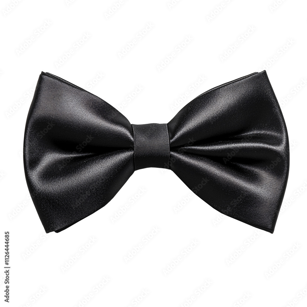 Elegant black bow tie on a white background and Transparent background Elegant black bow tie on a white background and Transparent background