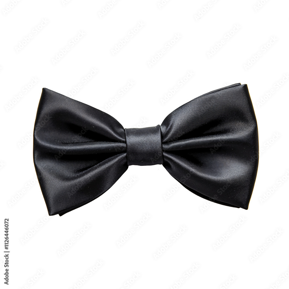 Elegant black bow tie on a white background and Transparent background Elegant black bow tie on a white background and Transparent background