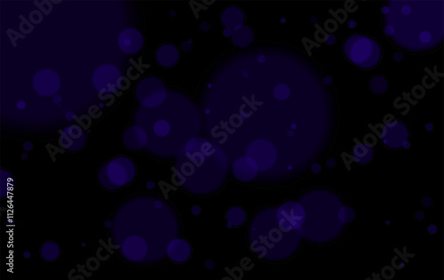 Blue bokeh effect. Soft glowing circles, blurred highlights, and overlapping light dots create an atmospheric and dreamy effect, perfect for elegant, festive, or abstract designs.