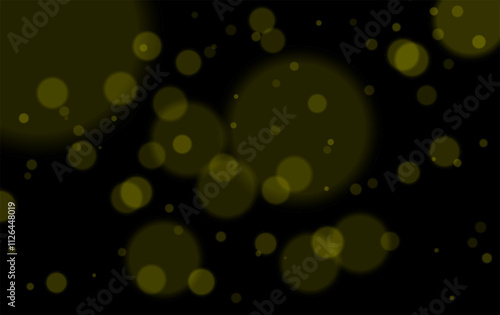 Gold bokeh effect. Soft glowing circles, blurred highlights, and overlapping light dots create an atmospheric and dreamy effect, perfect for elegant, festive, or abstract designs.