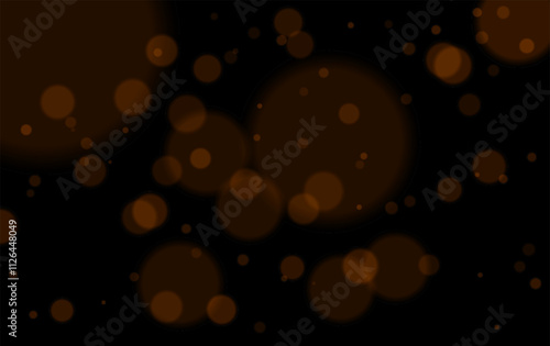 Orange bokeh effect. Soft glowing circles, blurred highlights, and overlapping light dots create an atmospheric and dreamy effect, perfect for elegant, festive, or abstract designs.