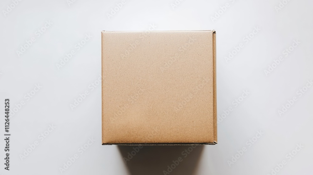 Top view of a plain brown cardboard box isolated on a white background ideal for shipping packaging or storage solutions. Top view of a plain brown cardboard box isolated on a white background ideal for shipping packaging or storage solutions.
