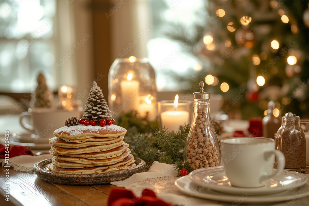 A stack of pancakes sitting on top of a wooden table A stack of pancakes sitting on top of a wooden table