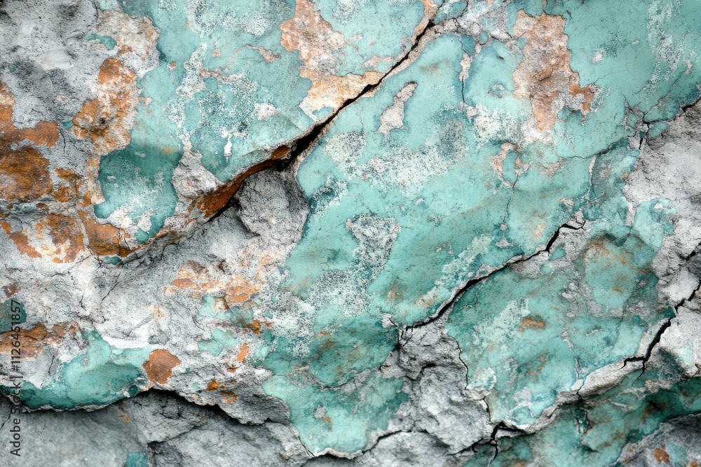 Obraz premium Background with concrete and cracks creating a rustic patina texture, ideal for industrial-themed designs