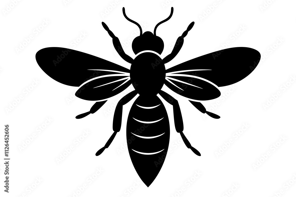 wasp Insect Vector silhouette design wasp Insect Vector silhouette design